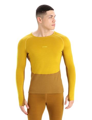 Base Layers Icebreaker 200 ZoneKnit™ Merino Long Sleeve Crewe Homme Doré | FR 1326HAPK